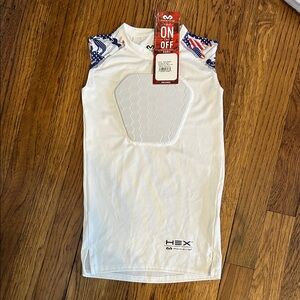 McDavid HEXPAD Hex Sternum Shirt White Kids Sleeveless Top